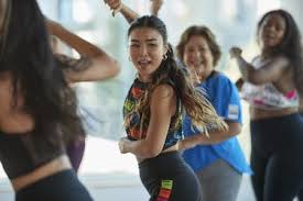 Zumba class dancing